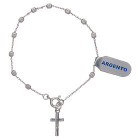Bracciale in argento 925 a catena grani 4x3 mm