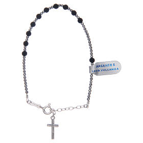 Lava stone one decade rosary bracelet 4 mm beads
