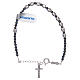 One decade rosary bracelet 3 mm hexagonal beads s1
