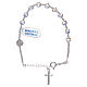One decade rosary bracelet 6 mm transparent strass beads s1