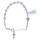One decade rosary bracelet 6 mm transparent strass beads s2