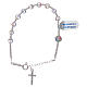 Rosary bracelet 6 mm strass and multi coloured beads s3