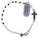 Silver bracelet with crystal beads and zircons cross s1