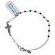 Silver bracelet with crystal beads and zircons cross s2