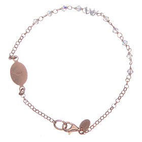Bracelet in 925 sterling silver rosè with transparent strass