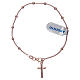 Dozen rosary bracelet in 925 sterling silver rosè s1