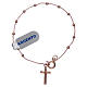 Rosary bracelet 925 sterling silver rosè s1