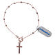 Bracciale rosario in argento 925 rosato s2
