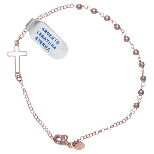 Pulseira prata brilhante 925 rosê 1