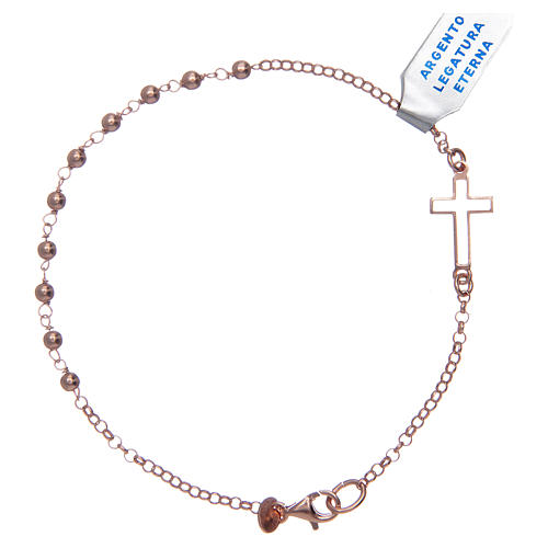 Pulseira prata brilhante 925 rosê 2