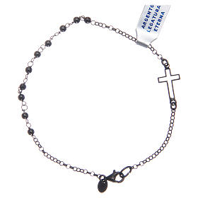 Bracelet in 925 sterling silver shiny black