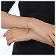 Zehner Armband rosa Silber 925 karierten Perlen 2x3mm s4