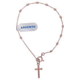 Bracciale rosario in Argento 925 rosato