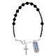Rosary bracelet 925 sterling silver with lava grains s2