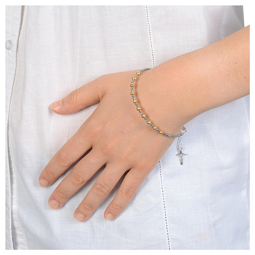 Bracelet in 925 sterling silver with smooth silver grains 3