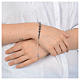 Zehner Armband Silber 925 und graue strass Perlen s3