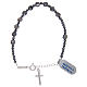 Rosary bracelet in 925 sterling silver and transparent strass s1