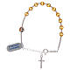 Rosary bracelet with yellow strass stones in 925 sterling silver s2