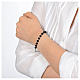 Bracelet chapelet argent 925 de couleur noir s3