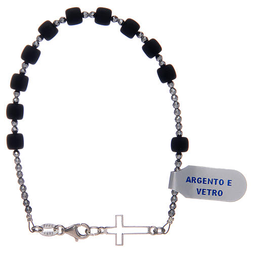 Rosary bracelet in 925 sterling silver black 2