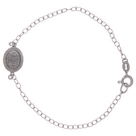 Bracelet in 925 sterling silver black with miraculous medalet