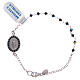 Bracelet in 925 sterling silver with black zircons and miraculous medalet s1