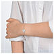 Bracelet in 925 sterling silver with transparent zircons and miraculous medalet s3