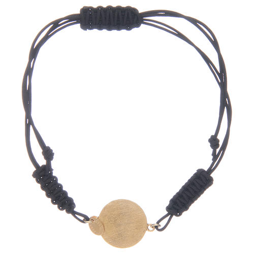 Bracelet corde Médaille Miraculeuse zircons transparents argent 925 2