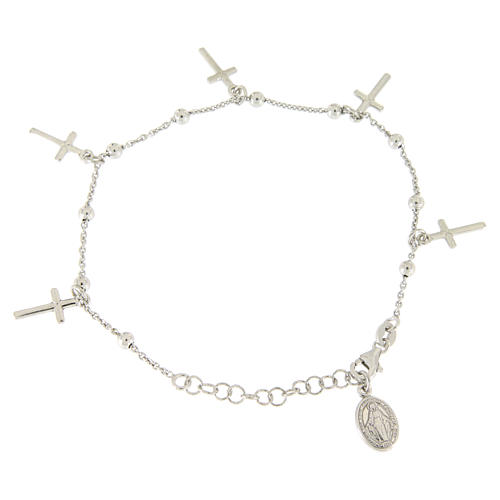 Pendant bracelet with cross in 925 sterling silver 2