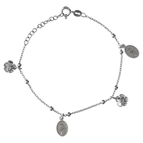 Zehner Armband 9mm Perlen Medaille Hl. Rita Zirkonen 3