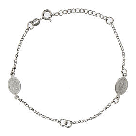 Bracelet avec médaille Sainte et croix en argent 925