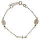 Bracciale con dettagli in linea: medaglietta santa e croce argento 925 s1