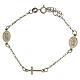 Bracciale con dettagli in linea: medaglietta santa e croce argento 925 s2