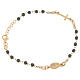 Bracciale rosario color ramato, grani quadrati ematite s1