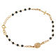 Bracciale rosario color ramato, grani quadrati ematite s2