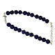 Bracelet with blue lava stones, in line cross with black zircons- 925 sterling silver s2