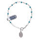 Bracelet argent 925 et perles 4 mm turquoises Notre-Dame de Fatima s1
