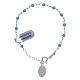 Bracelet argent 925 et perles 4 mm turquoises Notre-Dame de Fatima s2