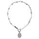 Bracelet argent 925 et perles strass Notre-Dame de Fatima s1