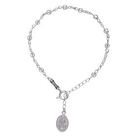 Pulseiras de Prata e Ouro: Pulseira prata 925 e contas Swarovski Nossa Senhora de Fátima Pulseiras de Prata e Ouro: Pulseira prata 925 e contas Swarovski Nossa Senhora de Fátima