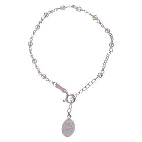Pulseiras de Prata e Ouro: Pulseira prata 925 e contas Swarovski Nossa Senhora de Fátima Pulseiras de Prata e Ouro: Pulseira prata 925 e contas Swarovski Nossa Senhora de Fátima