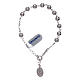 Bracelet in 925 sterling silver with pearls 6 mm satinized Our Lady of Fatima s3