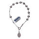 Bracelet perles 6 mm argent 925 satiné Notre-Dame de Fatima s4