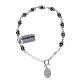 Sterling silver bracelet with crystals, Our Lady of Fatima s2