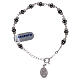Our Lady of Fatima sterling silver bracelet, with crystals s1