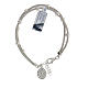 Our Lady of Miracles bracelet in 925 sterling silver with medal and strass s1