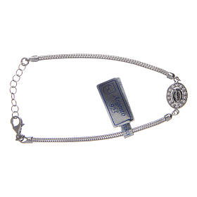 Bracelet in 925 sterling silver with Our Lady of Miracles medal and strass