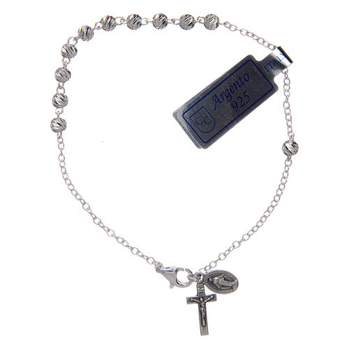 Bracelet in 925 sterling silver with Our Lady of Miracles medal 4 mm 1