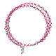 Spirale Armband rosa strass Perlen s1