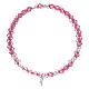 Spiral bracelet with pink crystals s2